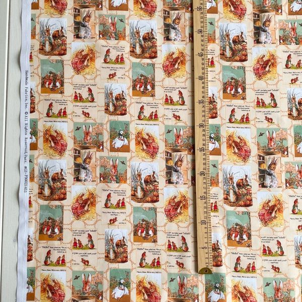 КРОЛИК - КАРТИНКИ, отрез 50 см, 100% хлопок Handmade Fabrics 5