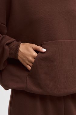 Худи свободного кроя шоколадного цвета