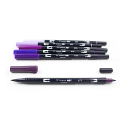 Набор Tombow AB-T Dual Brush 6 Purple Blendables