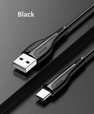 USAMS Cable U38 Type-C 1m Black MOQ:120 (SJ372USB01)