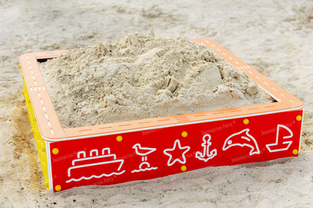 Комплект Песочница с ПДД, монобортик