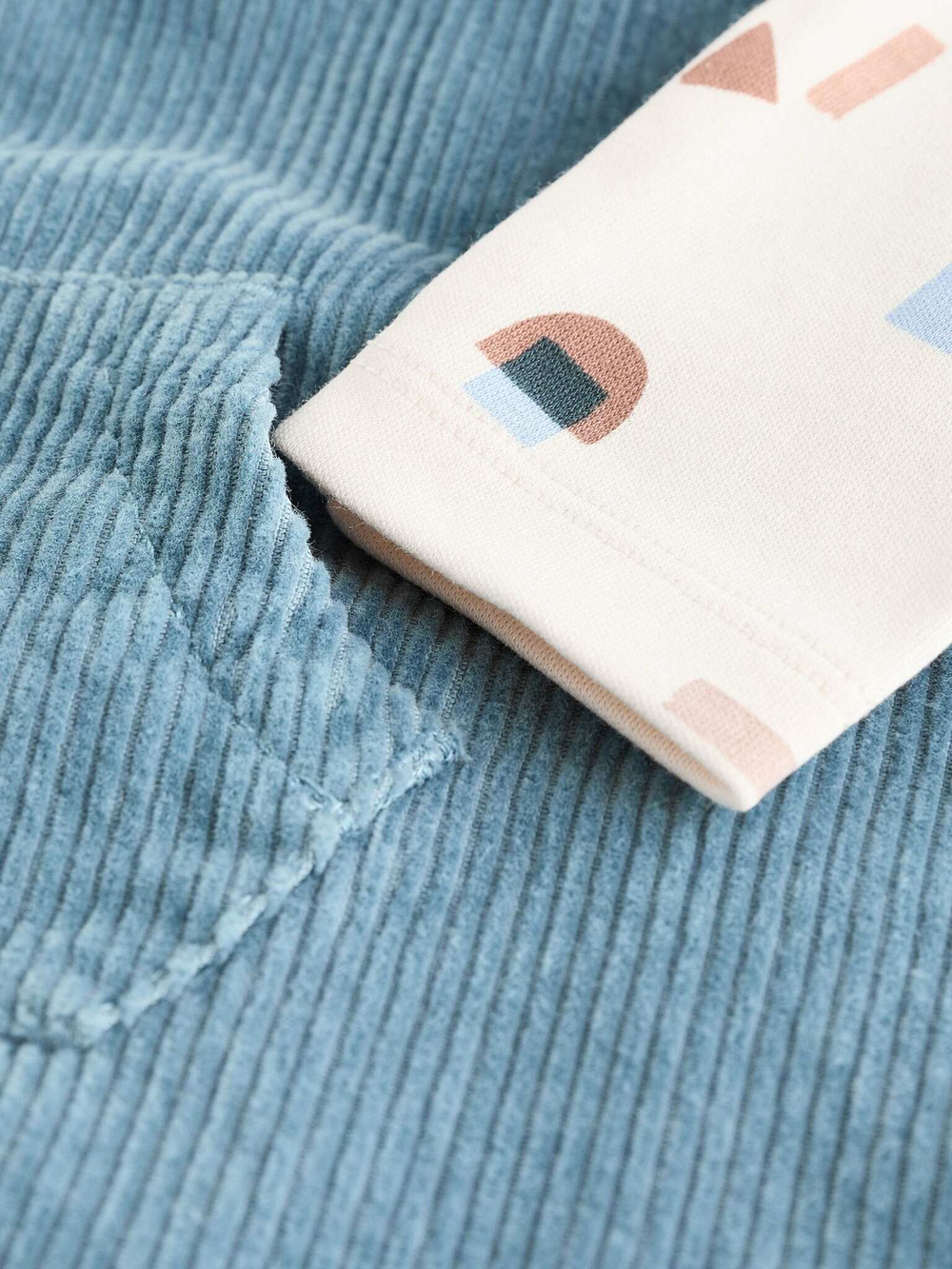 Боди и вельветовый комбинезон в комлекте для малышей Next Q96-667, Голубой