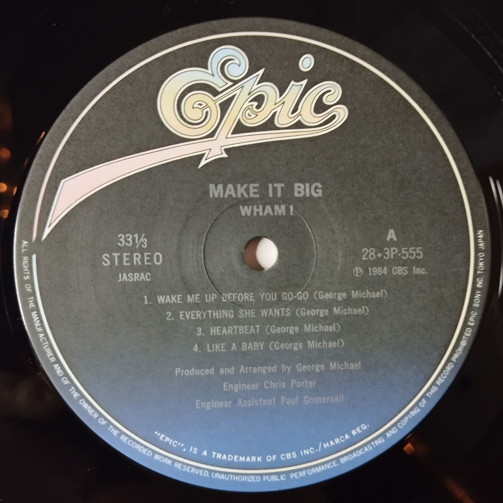 Винтажная виниловая пластинка LP George Michael Wham Make It Big (Japan 1984) (Obi)