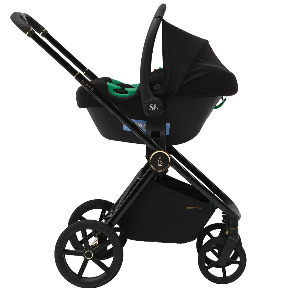 Коляска 4 в 1 Sweet Baby Cupola New + автокресло Elegante Plus с базой i-Size ISOFIX DK780 Moon Black