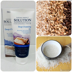 Deoproce Natural Cleansing Foam Deep Cleansing пенка для глубокого очищения с рисовой пудрой