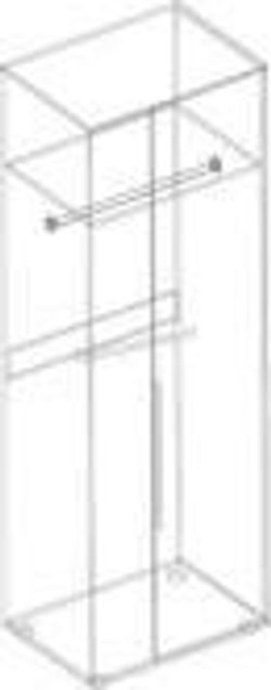 Шкаф 2 ств для одежды МС "Моника",