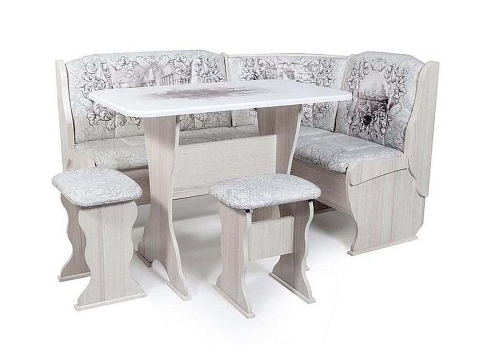 Кухонный набор Орхидея Автор с фотопечатью D2 бодега светлый