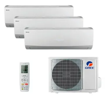 Мультисплит система на 3 комнаты Gree GWH09QCXB-K6DNC2F/I x 3 / GWHD(21)NK6OO (LC)(LH)