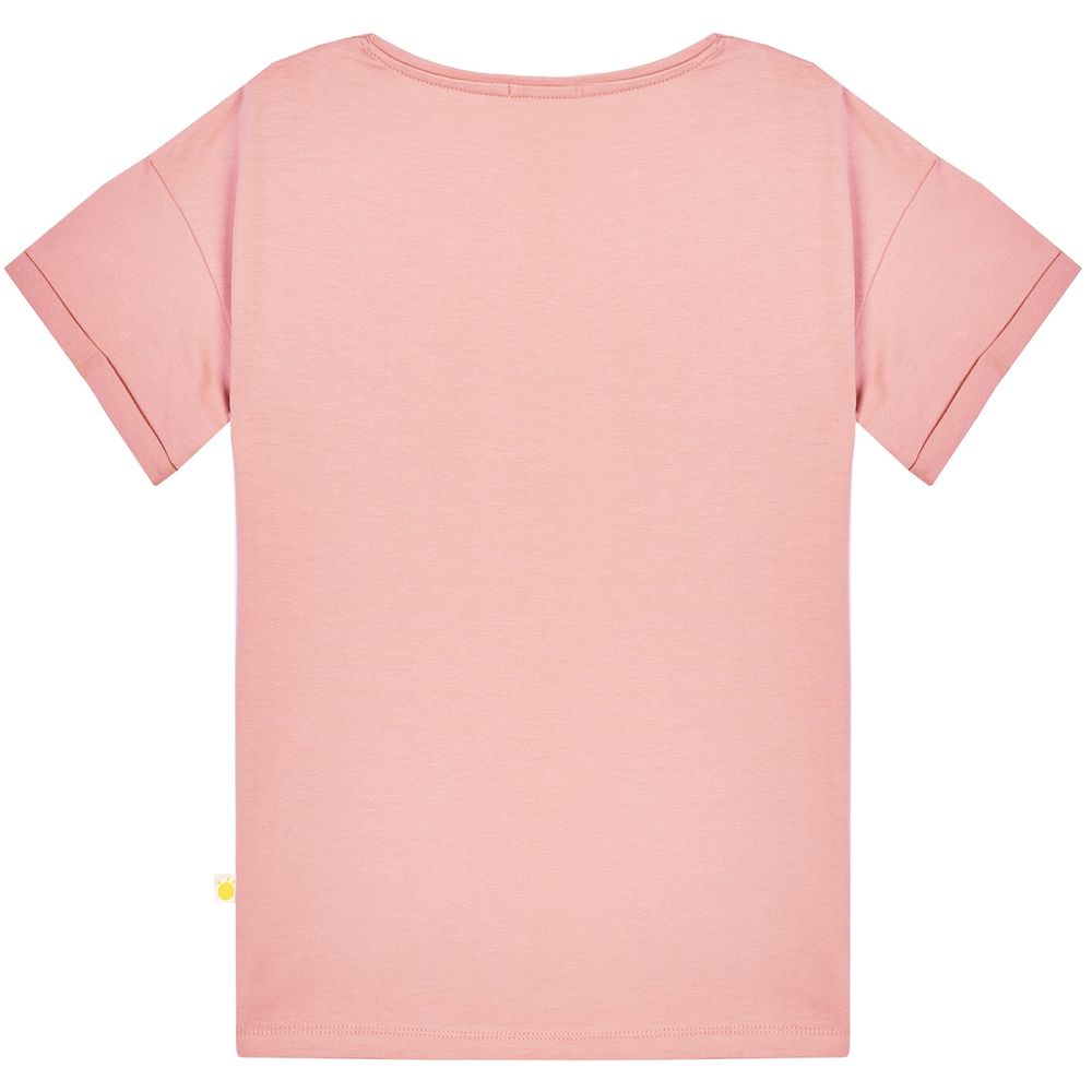 Персиковая футболка для девочки KOGANKIDS