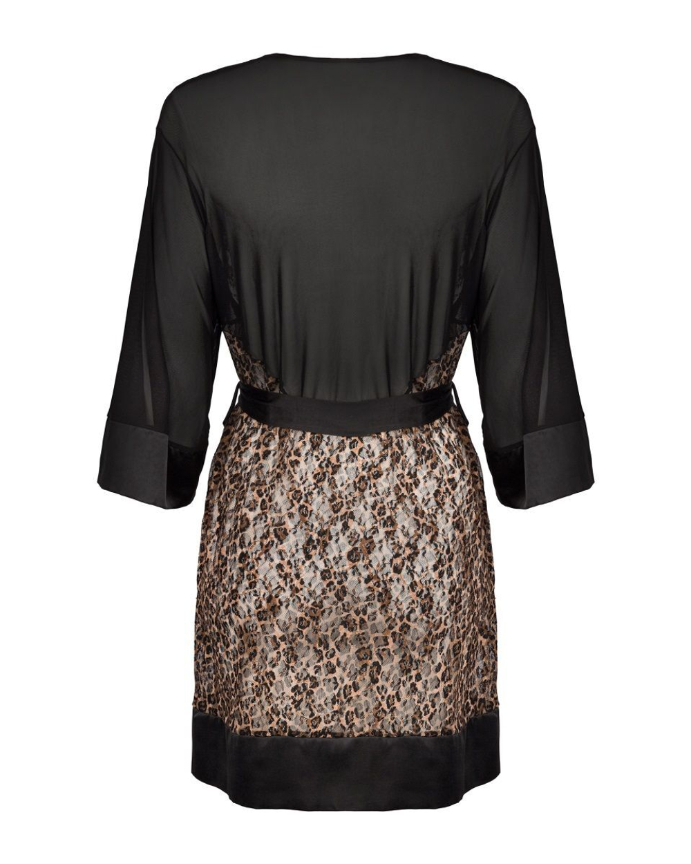 Коротенький пеньюар Allunes с леопардовым принтом