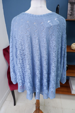 Пончо вязаное 50+ размер