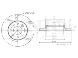 Диск тормозной передний UNIO BRD-20079