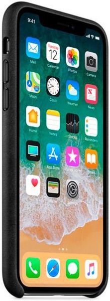 Клип-кейс Apple Leather Case для iPhone X (черный)