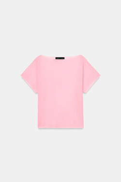 ZARA ТОП В РУБЧИК, НЕОНОВЫЙ РОЗОВЫЙ