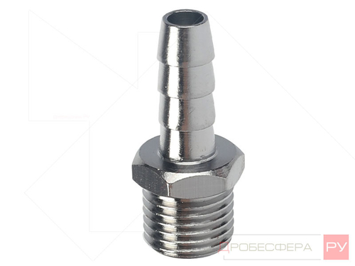 Штуцер ёлка для воздушного рукава 10 мм на резьбу 1/4" арт. E 10-1/4M AMT