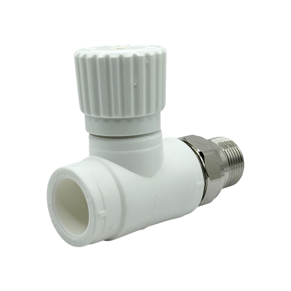 Вентиль прямой радиаторный полипропиленовый TEBO 25x3/4"