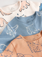 Комбинезон / Cлип для малышей Next AA5-960, 3 шт., Молочный, Голубой, Кирпичный