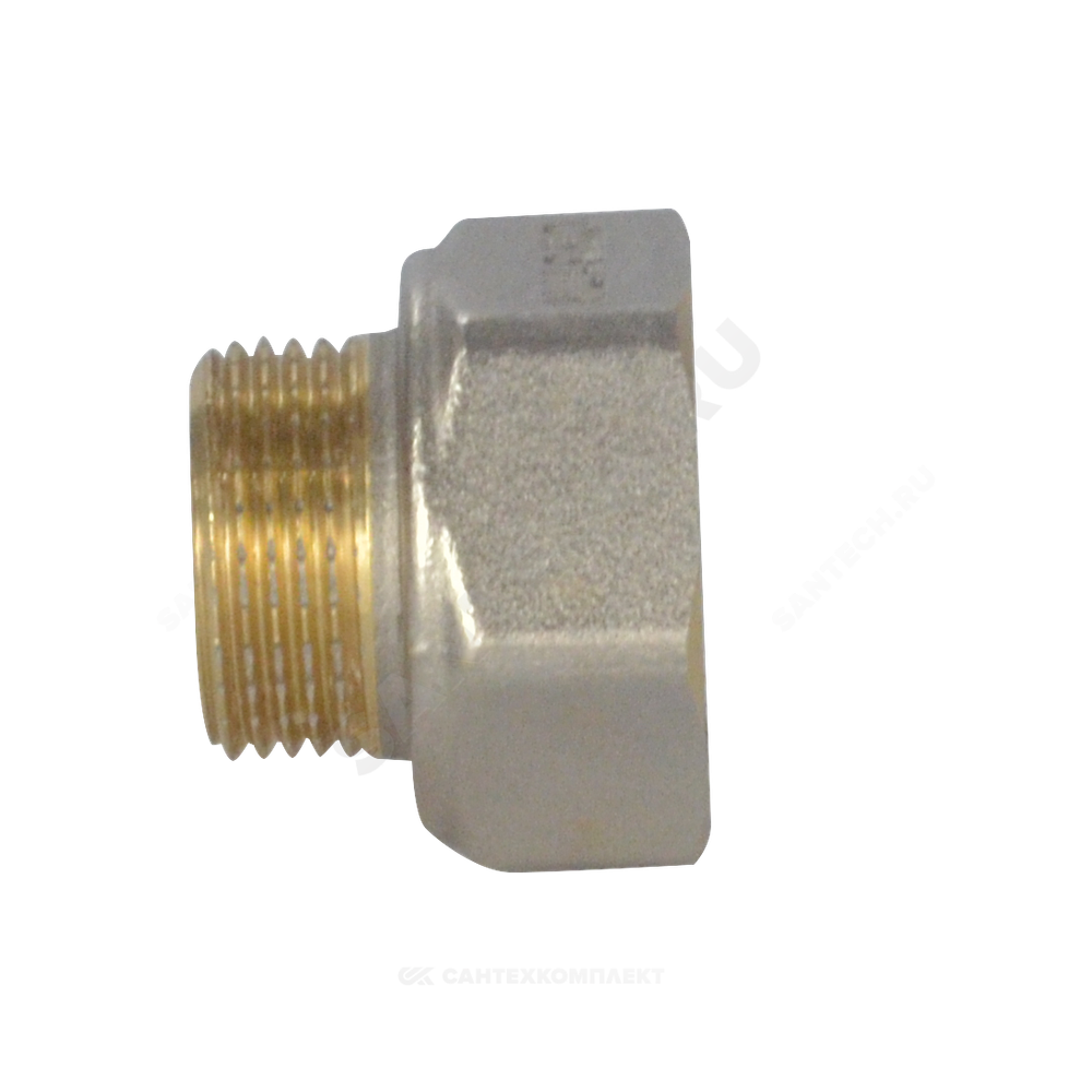 Переход латунь никель реборда Ду 50х32 (2"х1 1/4") ВР/НР 9021 ГОСТ 32585-2013 Aquasfera 9021-12