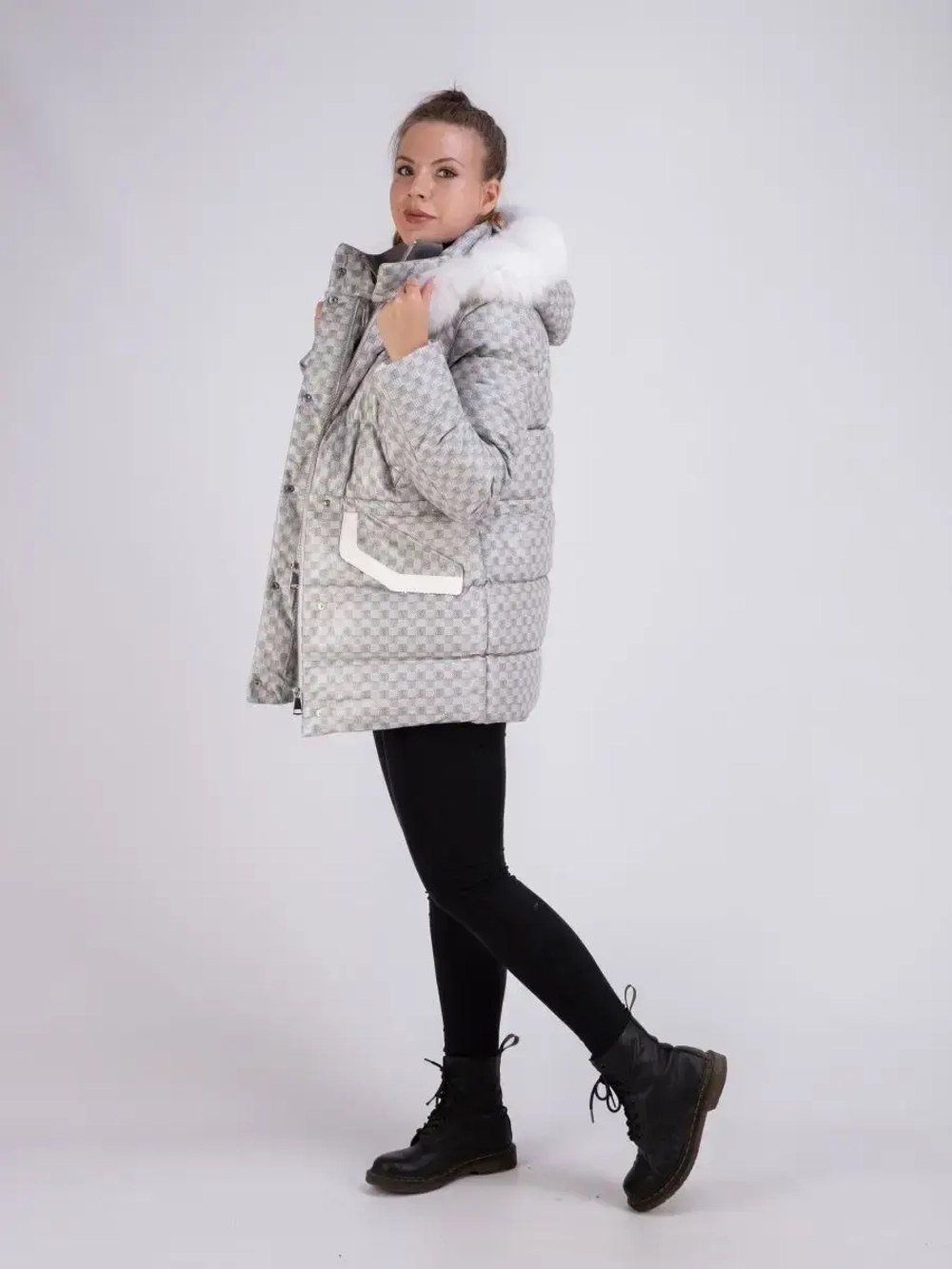 Куртка женская кожаная зимняя утепленная Турция