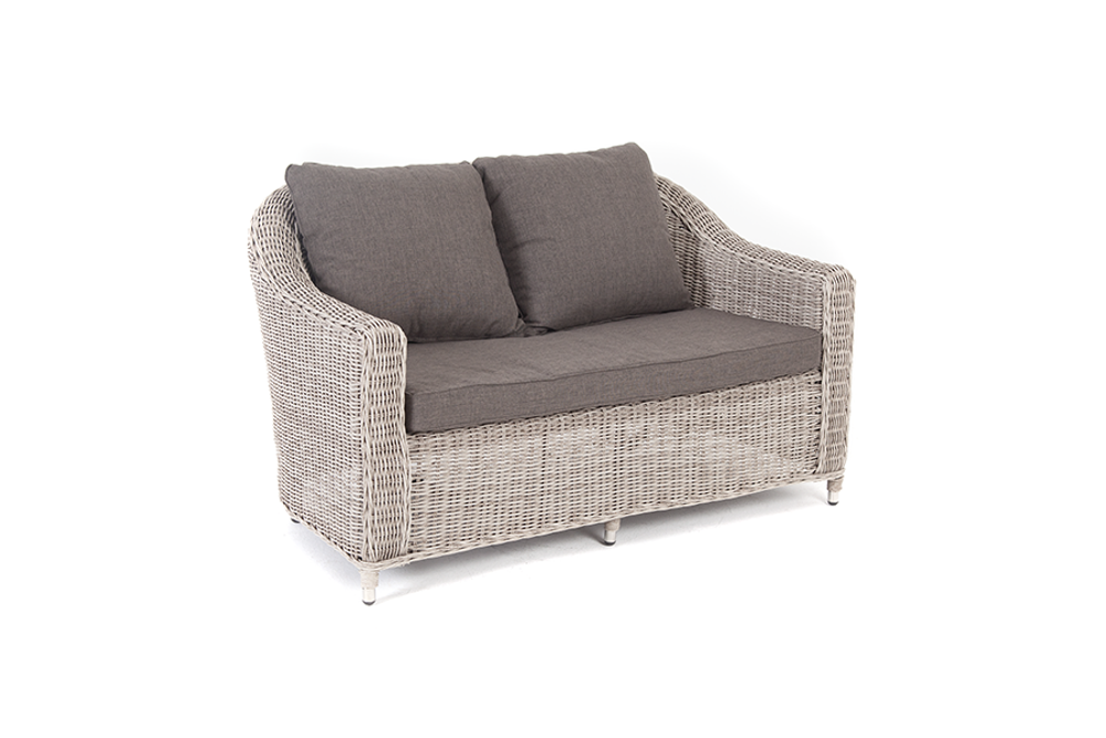 "Кон Панна" диван из искусственного ротанга двухместный, цвет бежевый