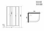 Душевая кабина Niagara Classic 120x80 L NG-3312-14LBK без гидромассажа