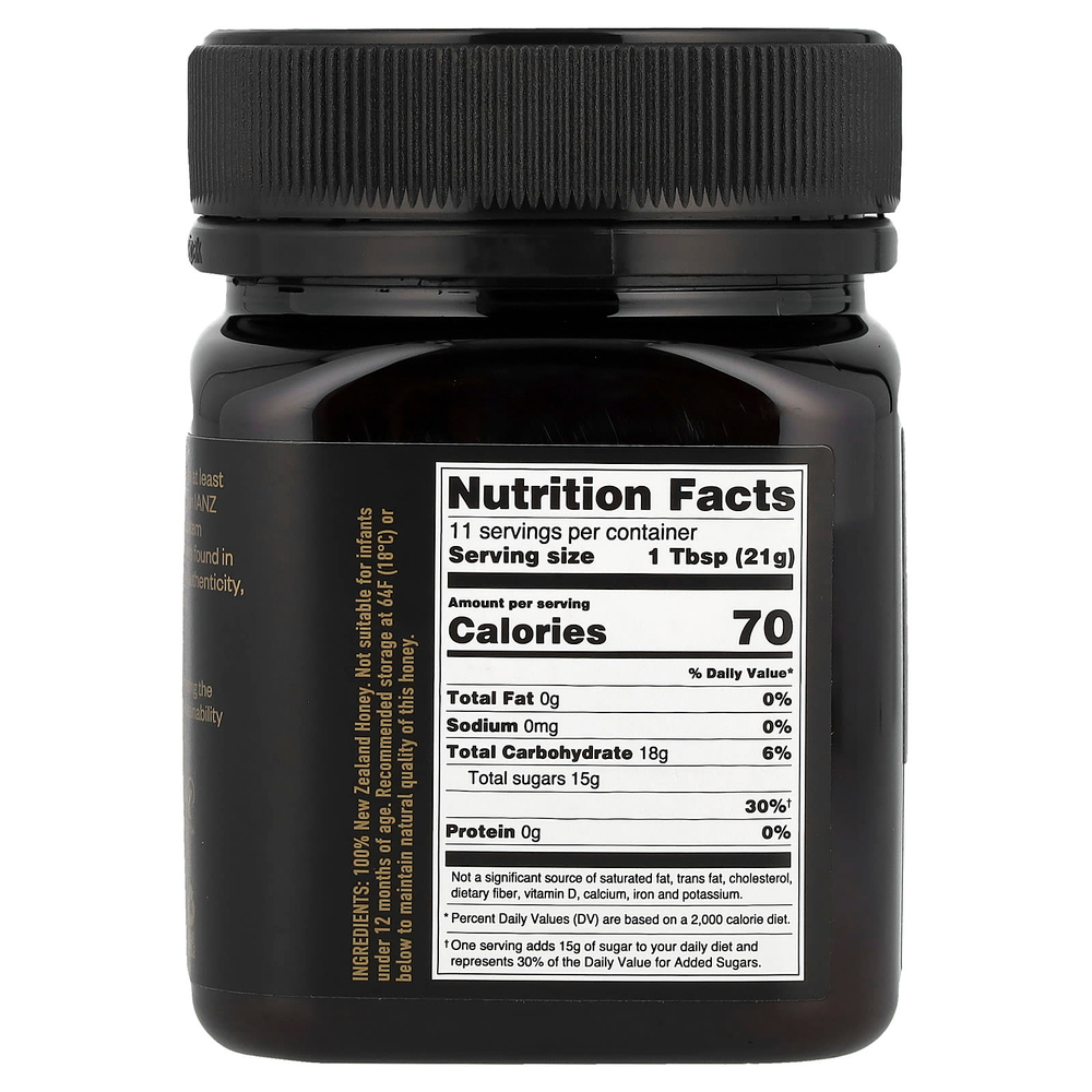 Egmont Honey, мёд манука, необработанный и непастеризованный, UMF™ 23+, MGO+ 1050, 250 г (8,8 унции)