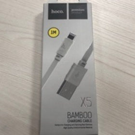 Кабель USB - Lightning (для iPhone) Hoco X5 (плоский) Белый