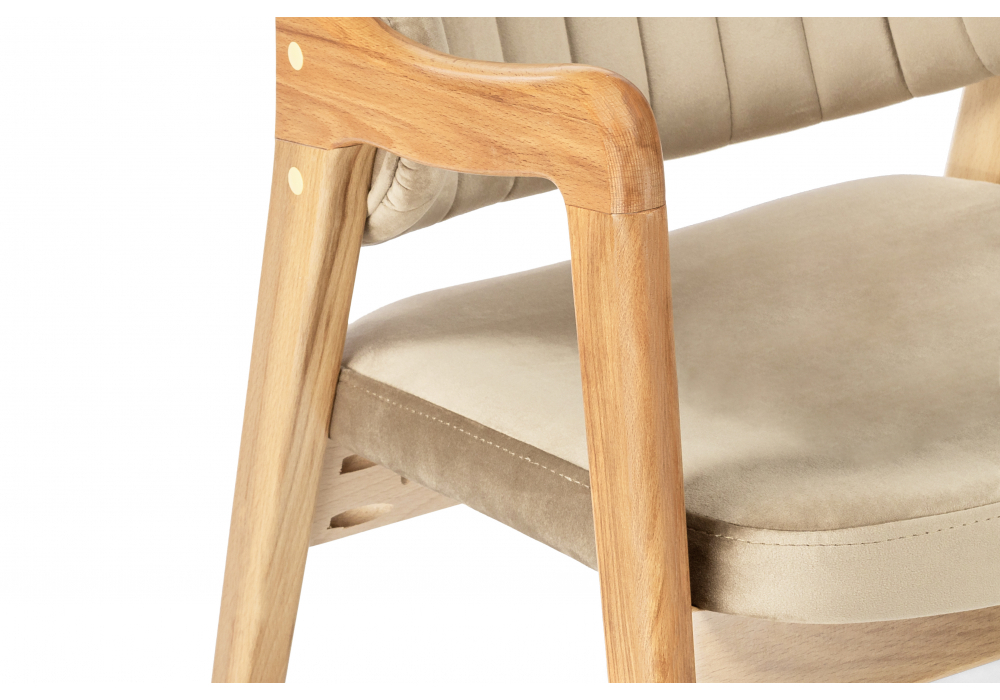 Стул деревянный Woodville Никсон ткань В15, дубовый