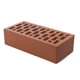 Кирпич облицовочный пустотелый 1 NF одинарный Braer гладкий красный М-150