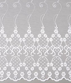 Тюль Legrand Флёр снежно-белый с фигурным краем