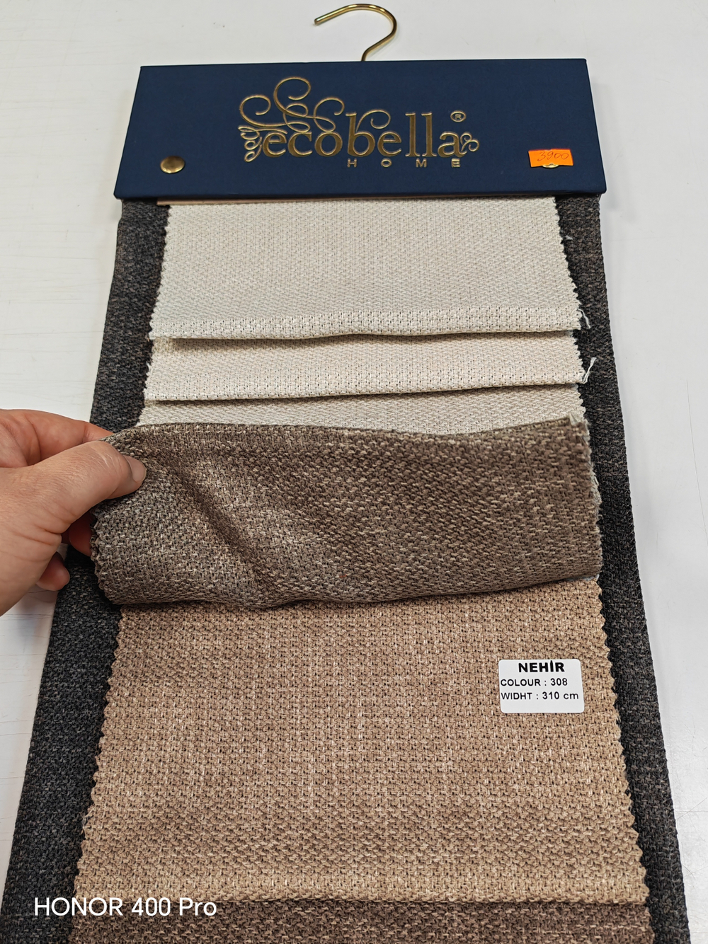 Портьерная ткань "рогожка" dimout Ecobella арт. Nehir (высота 310 см, Турция)