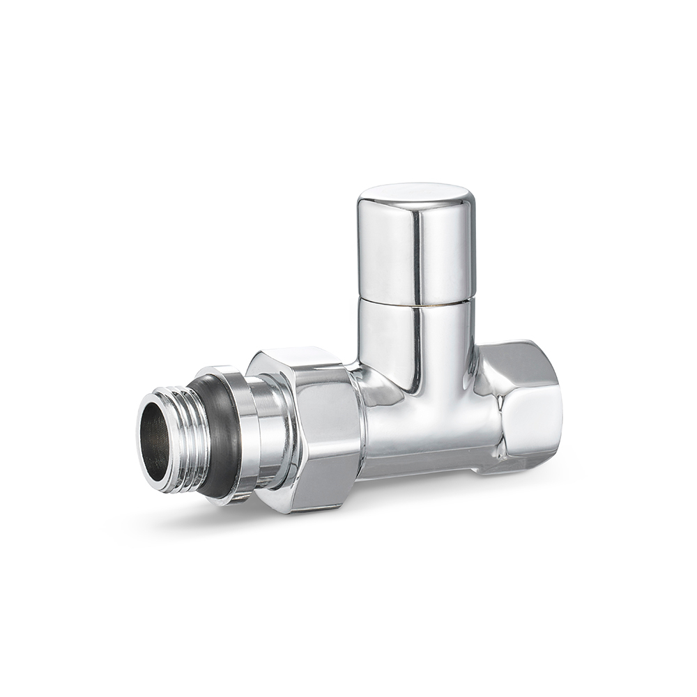 Клапан балансировочный прямой Varmega VMDV04 хром - 1/2" (ВР/НР-американка, PN10, Tmax 110°C, O-ring)