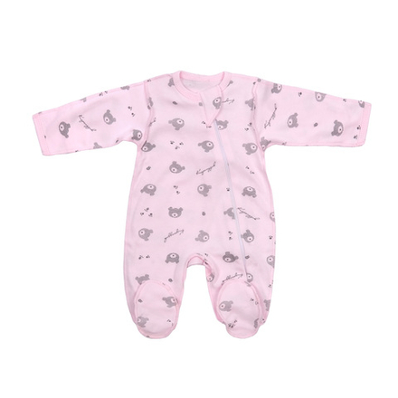 Комбинезон с мишками розовый на молнии