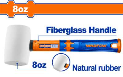 Киянка резиновая белая 220 гр (10/40) WADFOW WHM7303