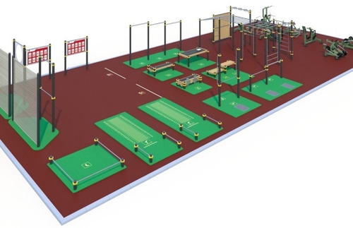 Площадка для сдачи нормативов 26х12 метров