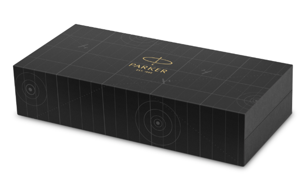 Parker Sonnet Legacy of Flight Matte Black PT ручка шариковая синяя, 1,0мм, подарочная упаковка