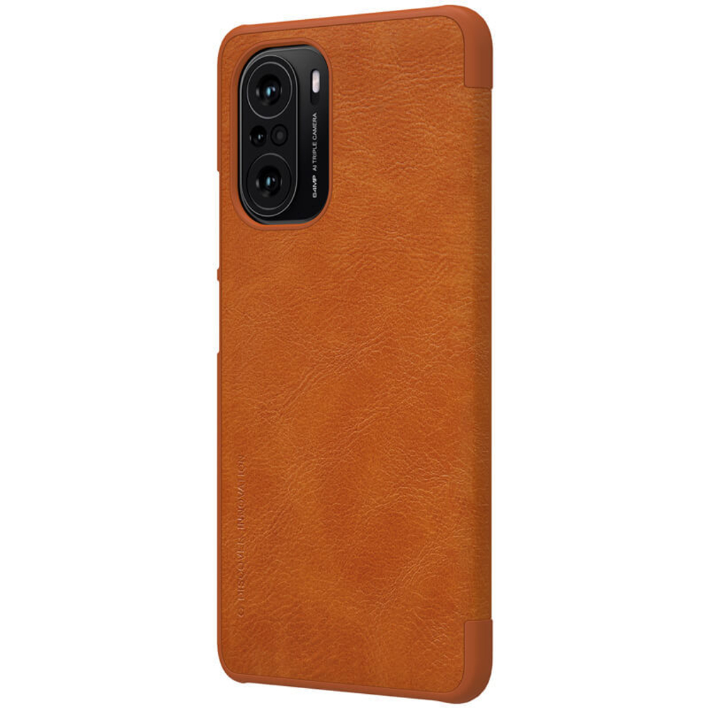 Кожаный чехол-книжка Nillkin Leather Qin для Xiaomi Poco F3  / Redmi K40 (Pro)