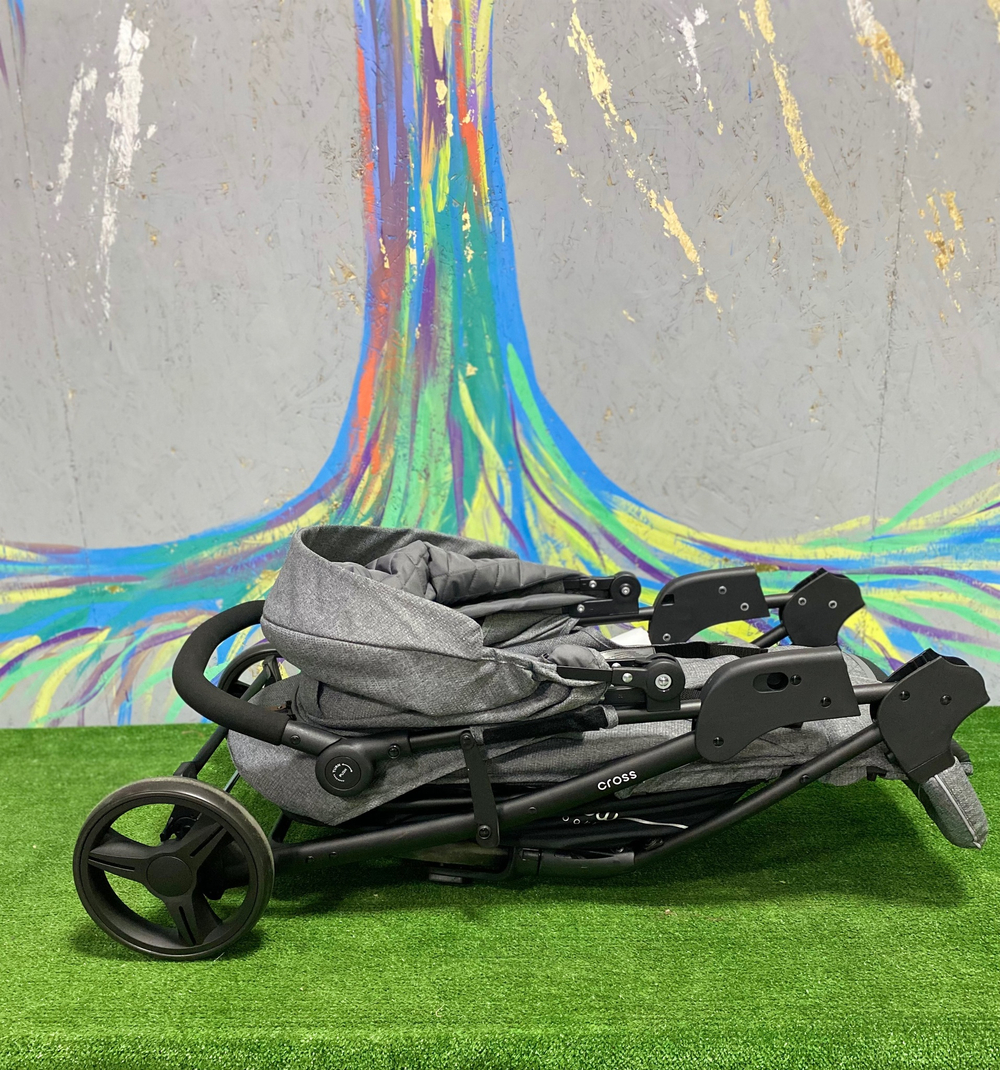 Коляска детская MOWBaby "CROSS" RA089 Gold Grey