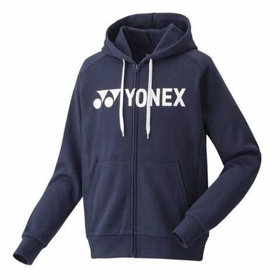 Мужская кофта теннисная Yonex Men's Full Zip Hoodie LOGO - navy blue