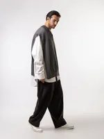 Пончо Dryg вязаное из мериноса серое