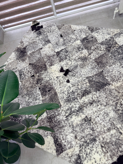 Ковер прямоугольный натуральный мех овчина, 220 х 200 см.