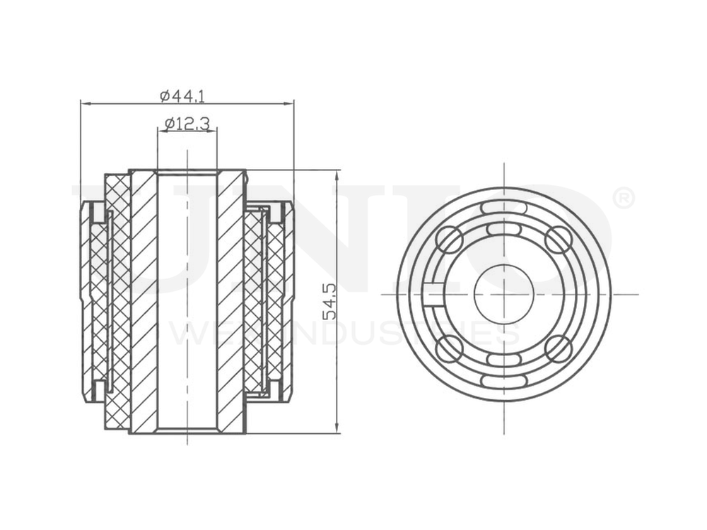 Сайлентблок внутренний заднего нижнего рычага UNIO RMP-20580