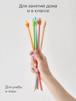 Набор указок Pick Me из 10 шт. с пальцем, длина 30 см., цвет макарун