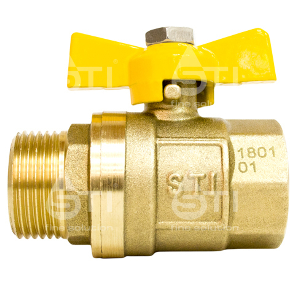 Кран шаровой газовый STI ШГ бабочка 20