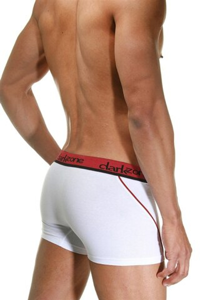 Белые трусы-боксеры с яркой брендированной резинкой (Размер: M) (Цвет: белый)