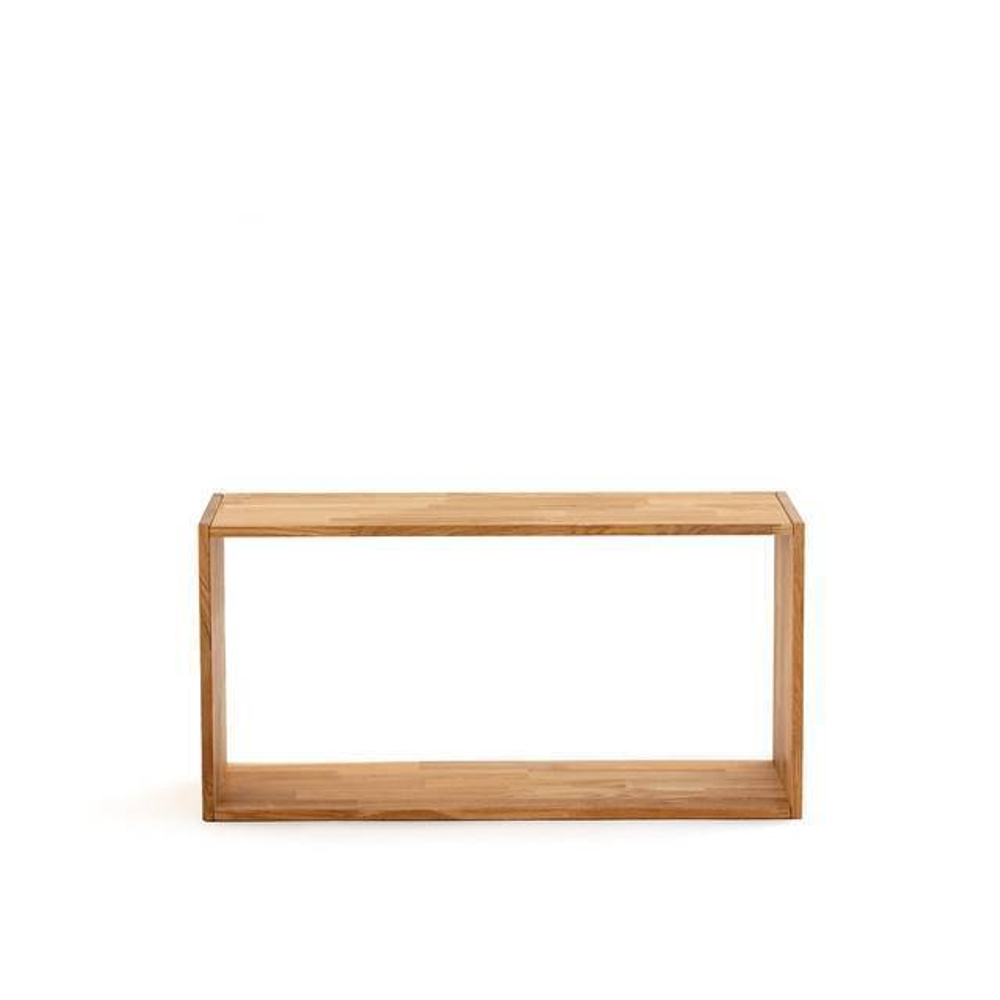 Полка напольная ЭДГАР 70х28х35 см деревянная / Полка модульная дизайнерская из массива дуба / цвет натуральный дуб