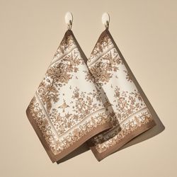 НАБОР ПОЛОТЕНЕЦ ИЗ 2Х ШТ "ROYAL GARDEN",БЕЛЫЙ ,40Х60СМ ТВИЛ,100% ХЛОПОК