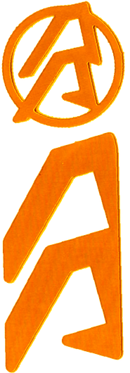 Логотипные вставки Alpha-X (цвет:оранжевый, правые)