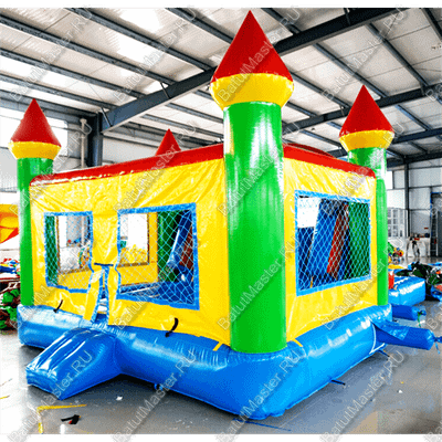 Надувной батут «Домик с бассейном» 8*5*3 м