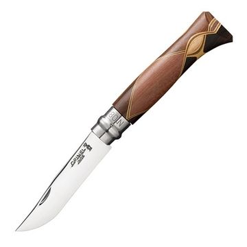 Складной нож Opinel №8 Chaperon, рукоять африканское дерево, футляр c клинком из стали Sandvik™ 12С27, рукоять дерево (Африканское)